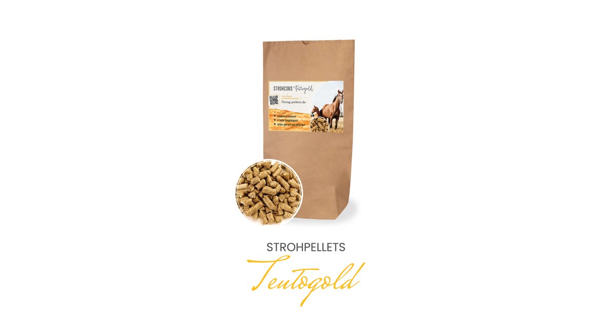 Teutogold Strohpellets - WELLYSNACKS PFERDE LIEBEN ES